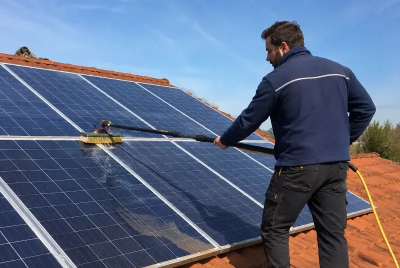 Nettoyage et entretien de panneaux solaires à Aubas